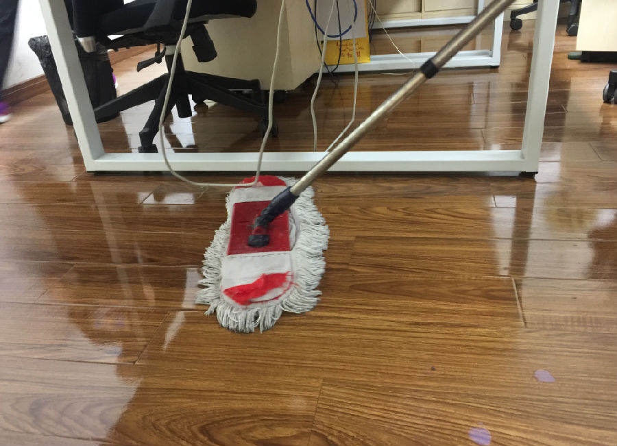 大丰市木地板保洁案例